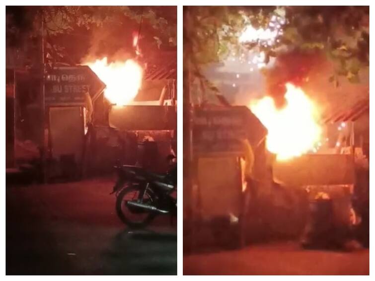 Teynampet Fire Accident transformer blast in midnight shocking incident in chennai Teynampet Fire Accident:  நள்ளிரவில் பரபரப்பு... பயங்கர வெடி சட்டத்துடன் தீப்பிடித்த டிரான்ஸ்பார்மர்... அலறியடித்து எழுந்த பகுதிவாசிகள்