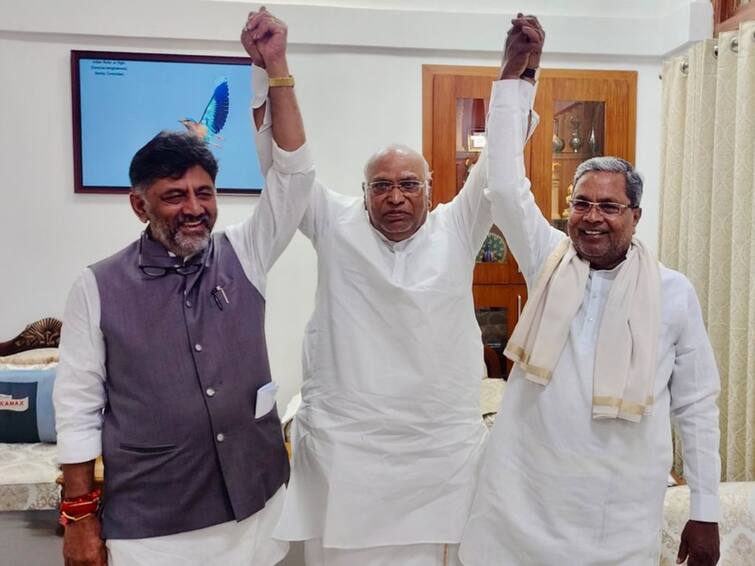'Committed To Progress': Kharge Posts Photo With Siddaramiah, Shivakumar As Karnataka Finally Gets New CM 'Committed To Progress': Kharge Posts Photo With Siddaramiah, Shivakumar As K'taka Finally Gets New CM