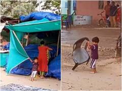 आंधी तूफान से लड़ते हुए छोटे से बच्चे ने की मां की मदद, सोशल मीडिया पर वायरल हुआ वीडियो