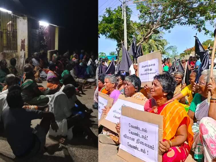 Parandur airport protests against continue in ekanapuram village in kanchipuram today is 296 day protest TNN Parandur Airport protest: 