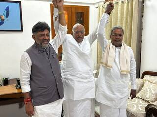 Karnataka CM: ஒரே காரில் ஒன்றாக பயணம்.. கார்கே வீட்டுக்கு கூட்டாக சென்ற சித்தராமையா, சிவக்குமார்..!