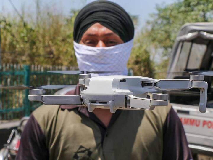 Crisis Response Team officials were seen using a drone for security purposes amid a high alert in view of the upcoming G20 meeting. (Source: PTI)