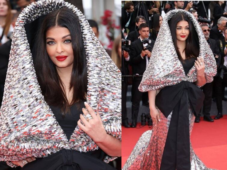 Aishwarya Rai Bachchan Silver Gown At Cannes 2023 Triggers Meme Fest On Twitter Aishwarya Rai Bachchan: இது என்ன ஷவர்மா ரோலா? வைரலாகும் ஐஸ்வர்யா ராயின் கான் லுக்.. ட்ரோல் செய்யும் நெட்டிசன்ஸ்