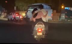 Video: અજીબોગરીબ હાલતમાં સ્કૂટી પર બેઠેલા કપલનો વીડિયો વાયરલ, જુઓ જોરદાર વીડિયો