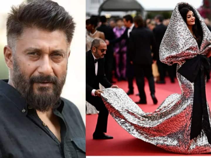 Vivek Agnihotri calls Aishwarya Rai dress assistant costume slaves at Cannes 2023 Cannes 2023 में ऐश्वर्या राय के ड्रेस असिस्टेंट को विवेक अग्निहोत्री ने बताया 'कॉस्ट्यूम स्लेव्स', फैन्स बोले- आप क्यों जल रहे हैं?