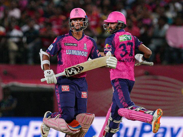 PBKS vs RR IPL 2023 Match Highlights Rajasthan Royals Won by 4 Wickets Against Punjab Kings Dharamshala Stadium PBKS vs RR IPL 2023: ધ્રુવ જુરેલે છગ્ગો ફટકારી રાજસ્થાનને જીતાડ્યું, પંજાબ હાર સાથે પ્લેઓફની રેસમાંથી બહાર