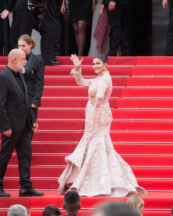 Cannes 2023: पिंक फिशकट गाउन पहन कान्स के रेड कार्पेट पर चमकीं हरियाणा की डांसिंग क्वीन, बोलीं – ‘सपने सच होते है’