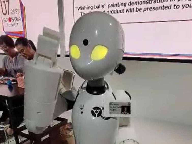 Robot Says Namaste India Japan G7 Summit Hiroshima Watch Video Robot Deployed At G7 Summit In Hiroshima Greets 'Namaste To India': WATCH