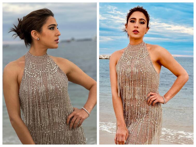Cannes 2023: Sara Ali Khan Represents India At The Vanity Fair X Red Sea Women In Cinema Gala In A Shimmery Gown Sara Ali Khan Drops Blingy Pictures From Red Sea Women In Cinema Gala - SEE