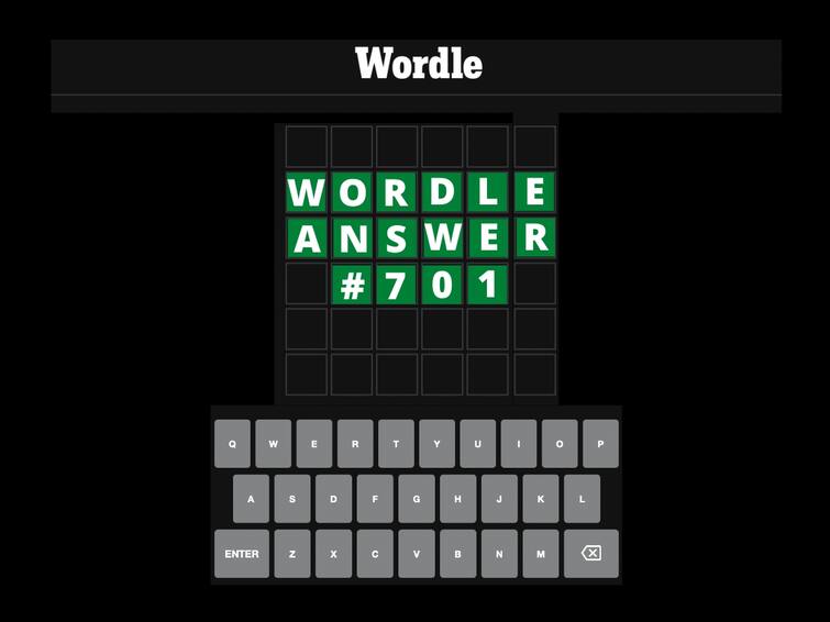 Wordle 701 Answer Today May 21 Wordle Solution Puzzle Hints