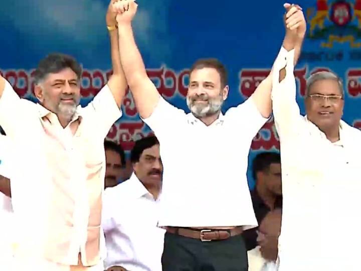 Karnataka Cabinet Swearing-In Ceremony CM Siddaramaiah Deputy CM DK Shivakumar 8 ministers Oath Taken Karnataka CM Swearing-In Ceremony: கர்நாடக முதல்வராக பதவியேற்றார் சித்தராமையா.. துணை முதல்வர், 8 அமைச்சர்களும் பதவியேற்பு..!