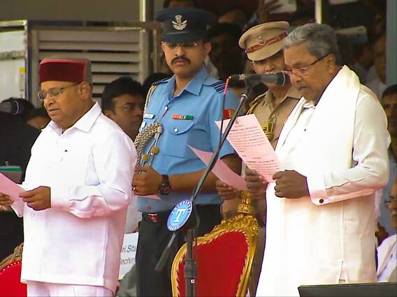Karnataka CM Swearing-In Ceremony | కొలువుదీరిన ప్రభుత్వం..సిద్ధరామయ్య , డీకేల ప్రమాణస్వీకారం | ABP