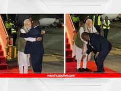 PM मोदींचे चरणस्पर्श करून स्वागत; पापुआ न्यू गिनीच्या पंतप्रधानांच्या कृतीची चर्चा