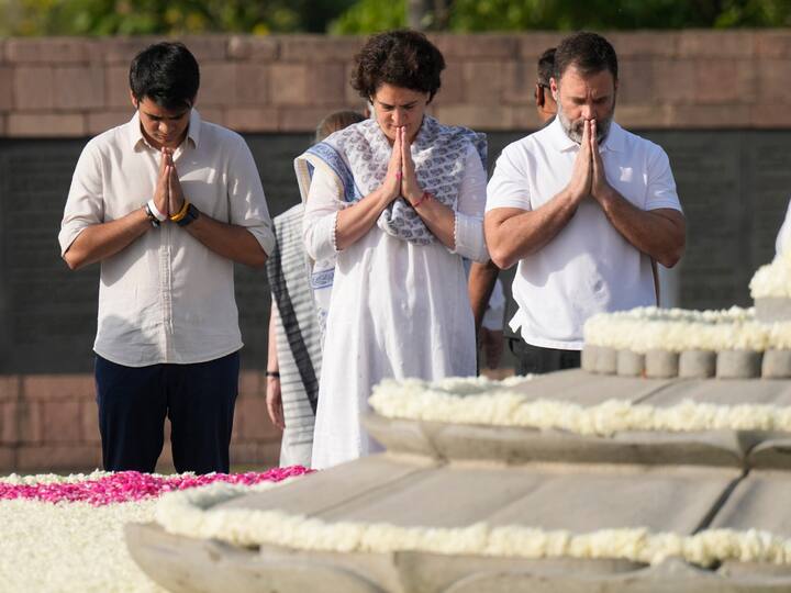 Rahul Gandhi and party General Secretary Priyanka Gandhi Vadra were seen with the latter's son Raihan Vadra. In a tweet, Rahul wrote,