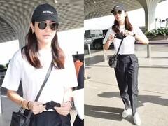 બ્લેક પેન્ટ-વ્હાઈટ ટોપ પહેરીને કાન્સ માટે રવાના થઈ અનુષ્કા શર્મા, કેમેરામાં કેદ થયો કિલર લુક