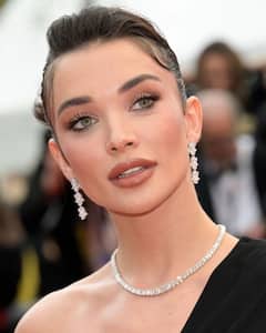 Amy Jackson Raises The Temperature On Cannes Red Carpet In A High-Slit Black Gown | PICS