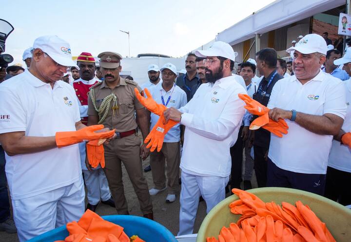 Eknath Shinde: जी-20 परिषदेच्या पर्यावरण आणि हवामान शाश्वतता कार्यगटाच्या तिसऱ्या बैठकीला ‘जी२० समुद्र किनारा स्वच्छता’ मोहिमेने सुरुवात करण्यात आली आहे.