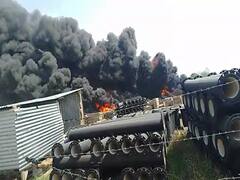 हर घर जल परियोजना के गोदाम में लगी भीषण आग, लाखों का सामान खाक, फायर ब्रिगेड पर उठे सवाल