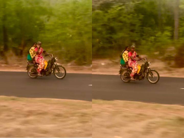 Elderly Woman Ride Motorcycle People Stunned To See Her Talent Video Viral बुजुर्ग महिला ने दौड़ाई मोटरसाइकिल, युवाओं को किया फेल, वीडियो देखकर दंग रह गए लोग- Video