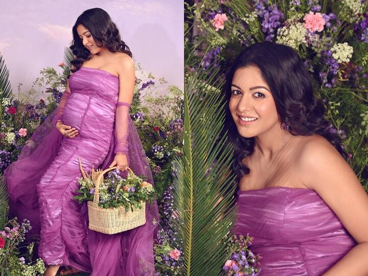 Ishita Dutta Pregnancy Photoshoot : ईशा दत्ता ने हाल ही में अपनी बेबी बंप संग तस्वीरें शेयर की हैं. एक्ट्रेस ईशा ने दोबारा प्रेग्नेंसी फोटोशूट कराया है, जिसमें वे लैवेंडर कलर का ड्रेस पहने दिख रही हैं