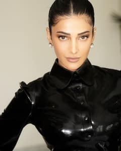 Shruti Haasan Exudes Boss Lady Vibes In A Latex Co-Ord Set At Cannes 2023 | SEE PICS