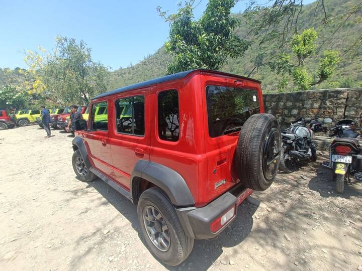 While globally the Jimny is available with a 3-door configuration, the Jimny for India has been designed to be a 5-door version. (Image Source: Somnath Chatterjee)