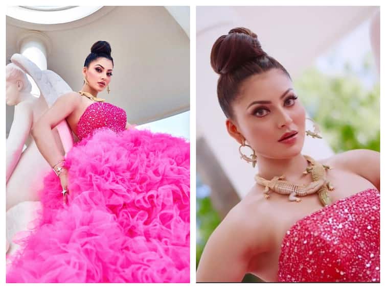 Cannes 2023 Urvashi Rautela Wore Fake Cartier Crocodile Necklace At Cannes Red Carpet Jewellery Entrepreneur Claims Urvashi Rautela Wore Fake Cartier Crocodile Necklace At Cannes 2023