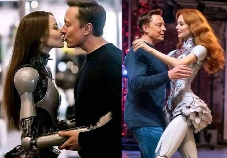 Robotic Wives : શું ઈલોન મસ્ક પાસે છે રોબોટિક પત્નીઓ? તસવીરોએ જગાવી ચર્ચા Robotic Wives : Elon Musk Stunning Images of Kissing Robots Wives Gone Viral Here is What is Truth Robotic Wives : શું ઈલોન મસ્ક પાસે છે રોબોટિક પત્નીઓ? તસવીરોએ જગાવી ચર્ચા