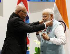PM Modi Gets Highest Honour of Fiji : ఫసిఫిక్ ద్వీపదేశాల సమావేశంలో ప్రధాని మోదీ | ABP Desam
