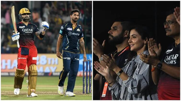 Watch: Anushka Sharma became romantic on Virat Kohli's century, showered love on her husband from the stadium Watch: વિરાટ કોહલીની સેંચુરી પર રોમેન્ટિક બની Anushka Sharma, સ્ટેડિયમમાંથી પતિ પર વરસાવ્યો પ્રેમ