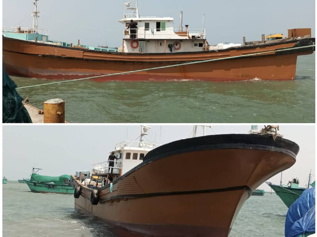 The Central Narcotics Control Unit is investigating whether the Gujarat boat brought to Tuticorin was involved in smuggling TNN தூத்துக்குடிக்கு கொண்டு வரப்பட்ட குஜராத் படகு; கடத்தலில் ஈடுபட வந்ததா..? - மத்திய போதை பொருள் தடுப்பு பிரிவு போலீஸ் விசாரணை