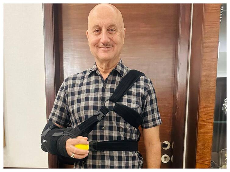 Anupam Kher Gets Injured hairline fracture While Shooting For Vijay 69, posts photo Anupam Kher Gets Injured While Shooting For Vijay 69: 'It Is Painful...'