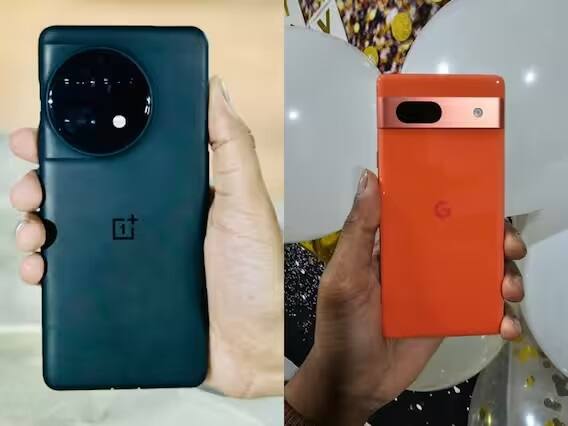 કેમેરા: - ફોટોગ્રાફીના સંદર્ભમાં, Google Pixel 7a માં ડ્યૂઅલ કેમેરા સેટઅપ ઉપલબ્ધ છે, જેમાં 64MP મેઇન કેમેરા અને 13MP અલ્ટ્રાવાઇડ સેન્સર છે. ફ્રન્ટમાં 32MP કેમેરા ઉપલબ્ધ છે. જ્યારે OnePlus 11Rમાં ત્રિપલ કેમેરા સેટઅપ ઉપલબ્ધ છે, જેમાં 50MP Sony IMX890 કેમેરા, 8MP અલ્ટ્રાવાઇડ અને 2MP મેક્રૉ કેમેરા છે. સેલ્ફી અને વીડિયો કૉલિંગ માટે ફ્રન્ટમાં 16MP કેમેરા ઉપલબ્ધ છે.