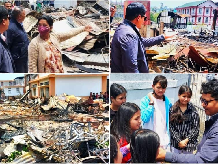 Meghalaya CM Allots Rs 1 Crore To Rebuild 131-Year-Old School Destroyed In Fire Khasi Jaintia Presbyterian Girls Higher Secondary School Meghalaya CM Allots Rs 1 Crore To Rebuild 131-Year-Old School Destroyed In Fire