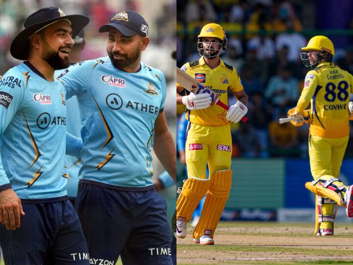 IPL 2023 CSK vs GT 1st Qualifier Gujarat's Mohammed Shami and Rashid Khan vs Chennai's Devon Conway and Gaikwad record see here IPL 2023 1st Qualifier: चेन्नई के कॉन्वे-गायकवाड़ से होगी गुजरात के राशिद-शमी की टक्कर, जानें आमने-सामने के आंकड़े