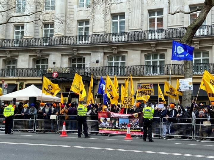 NIA reached London!  Khalistan supporters will investigate the attack on the Indian Embassy during the protest