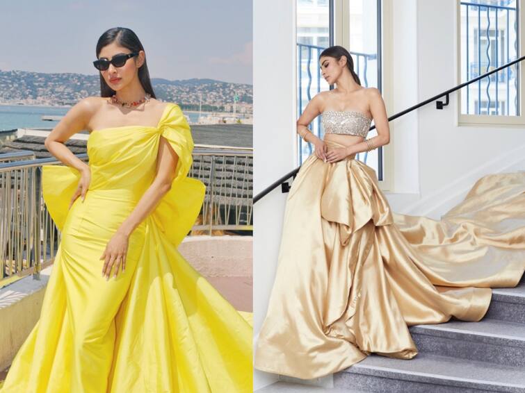 Cannes 2023 Mouni Roy at Cannes Film Festival Bollywood Actress Mouni Roy Shared Gorgeous Photos Cannes 2023: 'கான்' திரைப்பட விழாவில் மஞ்சள் தேவதையாக மாறிய நாகினி..! இணையத்தைக் கலக்கும் மௌனி ராய்..!