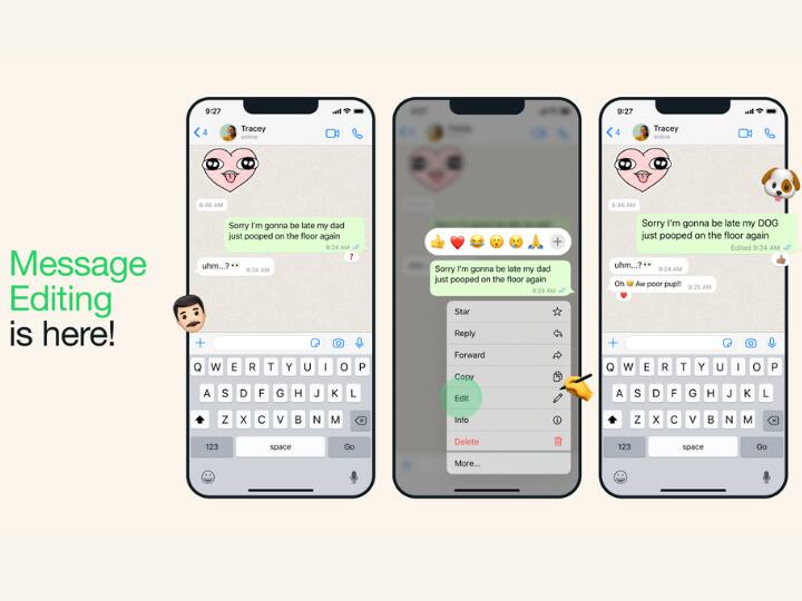 WhatsApp now let you Edit sent Messages here is how new feature works WhatsApp पर गलत या अधूरे भेजे गए मैसेज को अब कर पाएंगे एडिट, ये है तरीका