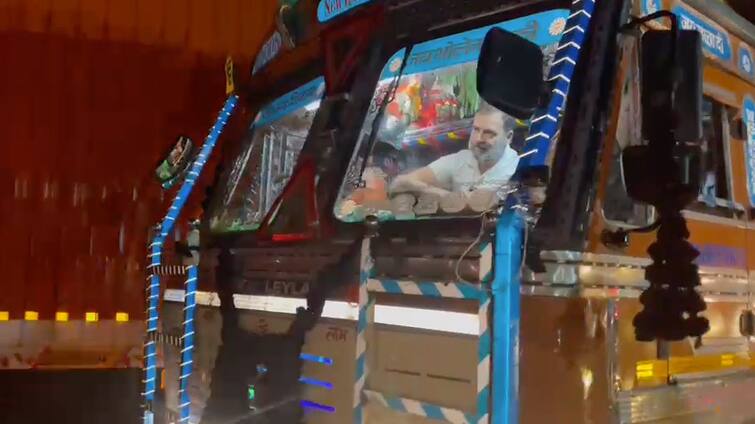 rahul gandhi truck ride video viral on social media congress leaders praised- Mission 2024: ਰਾਹੁਲ ਗਾਂਧੀ ਦਾ ਨਵਾਂ ਪੈਂਤੜਾ ! ਟਰੱਕ 'ਚ ਬੈਠ ਦਿੱਲੀ ਤੋਂ ਚੰਡੀਗੜ੍ਹ ਤੱਕ ਕੀਤਾ ਸਫ਼ਰ, ਸੁਣੀਆਂ ਮੁਸ਼ਕਲਾਂ