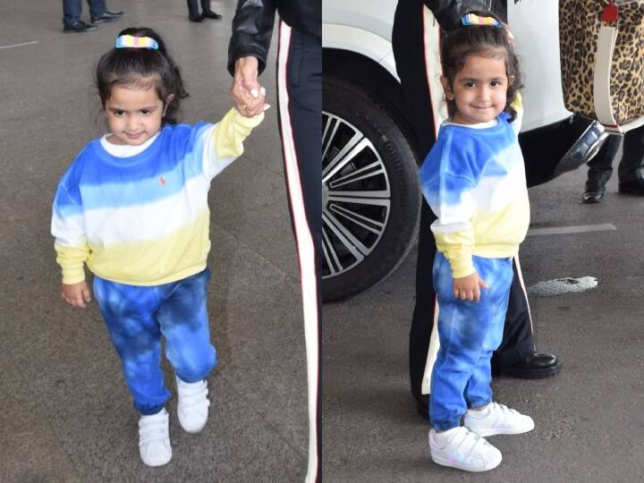 शिल्पा शेट्टी के साथ मौजूद उनकी बेटी समीशा ने सभी का ध्यान अपनी तरफ खींचा. समीशा मल्टी कलर फुल स्लीव टीशर्ट के साथ ब्लू जीन्स पहने और बालों में मल्टी कलर रबर बैंड लगाए बेहद क्यूट दिख रही थीं.