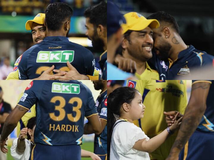 IPL 2023: Hardik Pandya’s love for Dhoni and Ziva, see how they hugged in the video