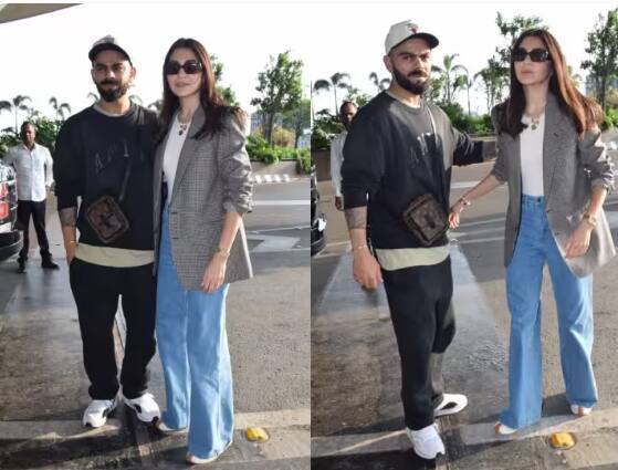 Virat-Anushka At Airport: ਅਨੁਸ਼ਕਾ ਸ਼ਰਮਾ ਕਾਨਸ 2023 ਵਿੱਚ ਡੈਬਿਊ ਕਰਨ ਜਾ ਰਹੀ ਹੈ। ਅਜਿਹੇ 'ਚ ਉਨ੍ਹਾਂ ਨੂੰ ਵਿਰਾਟ ਕੋਹਲੀ ਨਾਲ ਮੁੰਬਈ ਏਅਰਪੋਰਟ 'ਤੇ ਦੇਖਿਆ ਗਿਆ, ਜਿੱਥੇ ਇਹ ਕਪਲ ਕਾਫੀ ਕੂਲ ਲੁੱਕ 'ਚ ਨਜ਼ਰ ਆਇਆ।