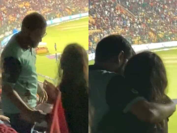 IPL 2023 Woman Proposes to Boyfriend During RCB Vs GT IPL Match Video Went Viral watch IPL 2023 Viral: बैंगलोर-गुजरात के बीच खेले गए मैच में लड़की ने किया बॉयफ्रेंड को प्रपोज, वीडियो वायरल