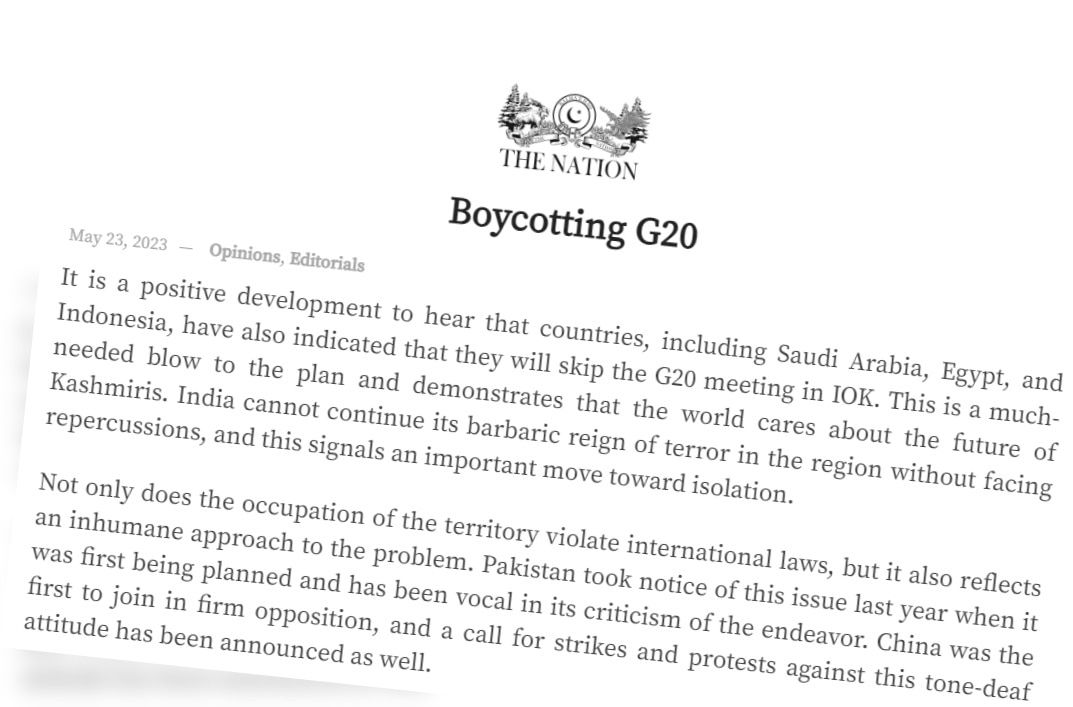 Pakistan on G20 Meeting: श्रीनगर में जी-20 की बैठक पर पाकिस्तान का मीडिया उगल रहा जहर, जानिए क्या-क्या लिख रहा