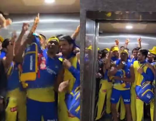 ipl-2023-dj-bravo-super-dance-with-csk-players-elevating-the-party-watch-video DJ Bravo Dance Viral: ਚੇਨਈ ਦੇ ਫਾਈਨਲ 'ਚ ਪਹੁੰਚਣ ਦੀ ਖ਼ੁਸ਼ੀ 'ਚ ਲਿਫਟ 'ਚ ਨੱਚਦੇ ਨਜ਼ਰ ਆਏ ਡਵੇਨ ਬ੍ਰਾਵੋ, ਵੇਖੋ ਵੀਡੀਓ