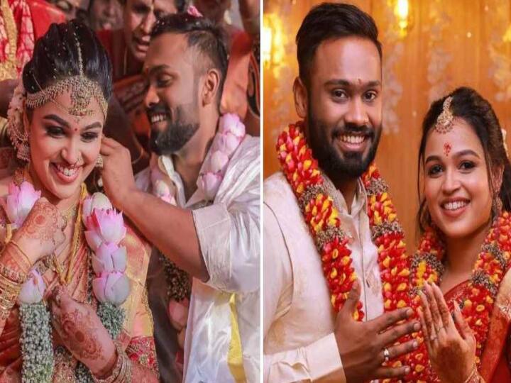 Popular youtuber Eruma Saani Vijay married to nakshatra marriage photos goes viral online Eruma Saani Vijay Marriage: எரும சாணி விஜய்க்கு டும் டும் டும்... காதலியை கரம் பிடித்த யூடியூபர்...! ரசிகர்கள் வாழ்த்து மழை..!