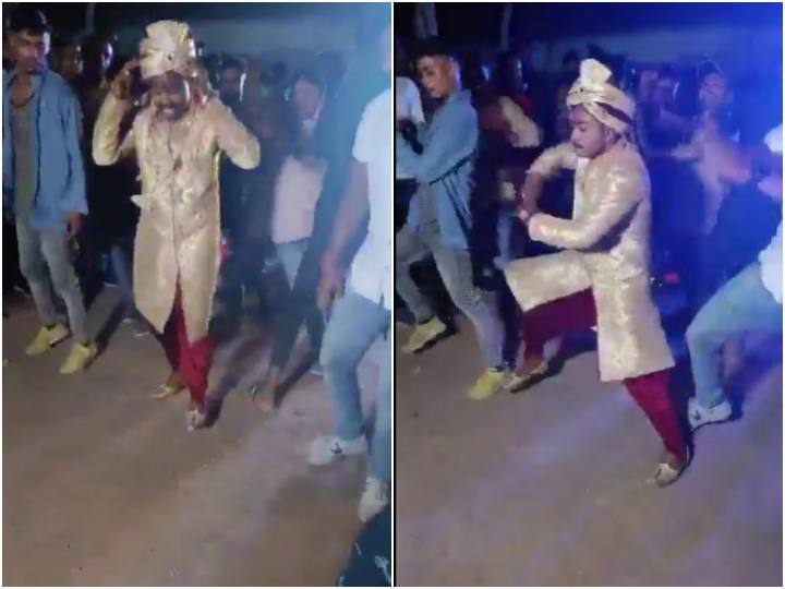 Groom agile dance in wedding going viral on social media बड़े बड़े कोरियोग्राफरों को फेल कर रहा दूल्हे का फुर्तीला डांस, वीडियो से नहीं हटेगी नजर