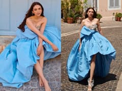 नीली परी बन कान्स के रेड कार्पेट पर उतरीं अदिति राव हैदरी, ढाया कहर