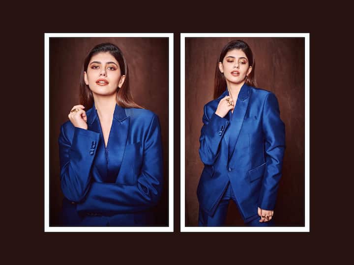 Sanjana Sanghi dropped a series of pictures on Instagram in an all-blue outfit looking stunning in it. Here are the pictures.