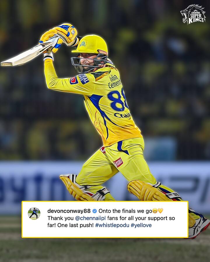 డెవాన్ కాన్వే - ఫైనల్స్‌కు వచ్చేశాం... చెన్నైఫ్యాన్స్ సపోర్ట్‌కు థ్యాంక్స్